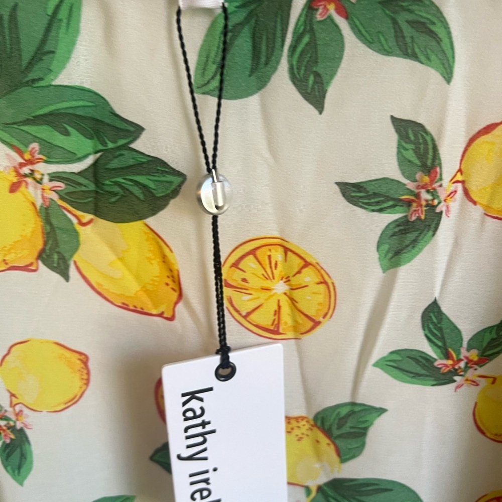 Kathy Ireland Floral Lemon fruit citrus print tomato girl size xl - Picture 4 of 5